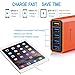 Lumsing Quick Charge 2.0 40W Multi-Port USB Desktop Charging Station Dock for SmartPhones Orange