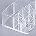 SONGMICS Makeup Organizer 17 Compartments Cosmetic Storage Display for Lipsticks Brushes Holder and Nail Polishes Clear UJMU01T