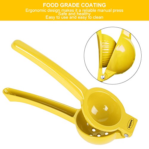 Lemon Squeezer Enameled Aluminum Alloy, Joinkitch Manual Citrus Juicer Press, Handheld Press Juicer (yellow)
