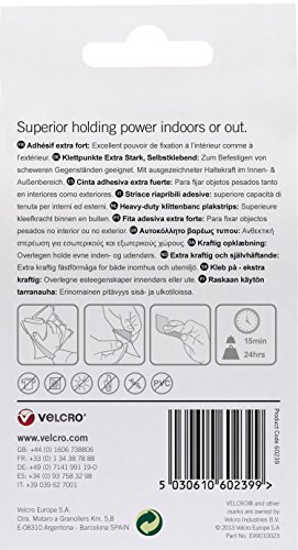 Velcro : Heavy Duty Tape : 2 x 5x10cm Strips : Black