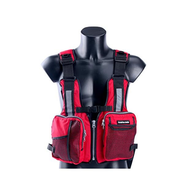 Amairne-made-Boat-Buoyancy-Aid-Sailing-Kayak-Fishing-Life-Jacket-Vest-D11-Red