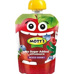 Mott's No Sugar Added Mixed Berry Applesauce, 3.2