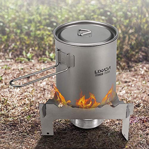 Outdoor Ultralight Folding Titanium Pot Stand met Titanium Mini Alcohol Fornuis voor Outdoor Camping Wandelen Picknick… - Image 3