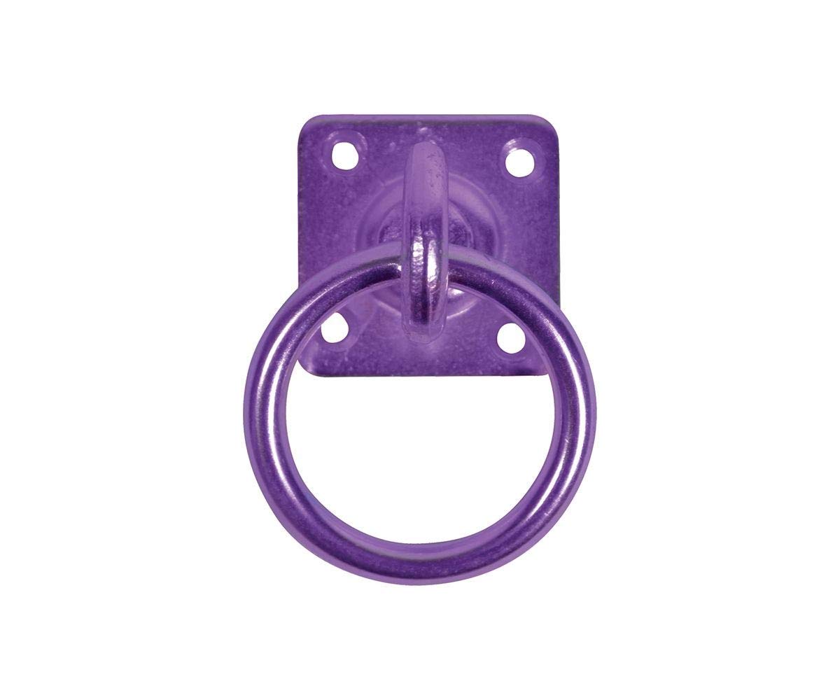 Perry Equestrian No.550 Swivel Tie Ring on Plate 50mm x 50mm Purple