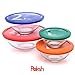 8-Piece Glass Mixing Bowls With Lids | Glass Food Storage Containers | Dishwasher, Oven and Microwave Safe, Clear - Bundled with French Whisk & Cloth
