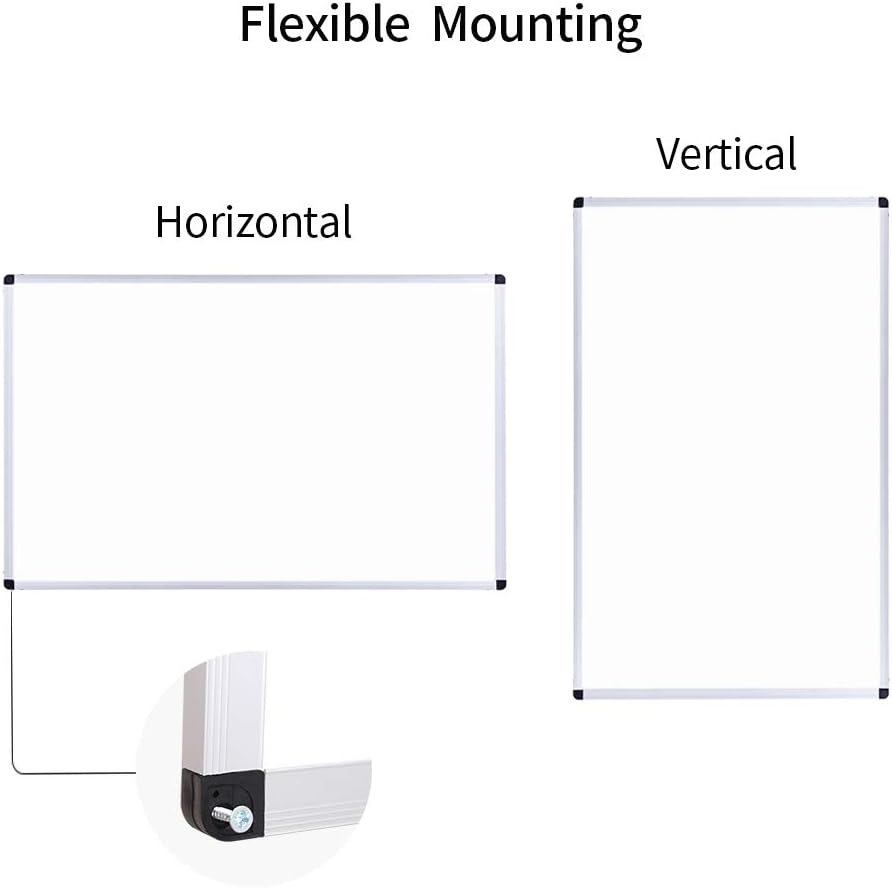 VIZ-PRO Dry Erase Board/Whiteboard, Non-Magnetic, 48 x 36 Inches, Wall Mounted Board for School Office and Home : Office Products