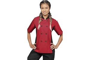 UA CHEF Women’s Chef Coat with Mesh Side Panels (XS-3X, 4 Colors)