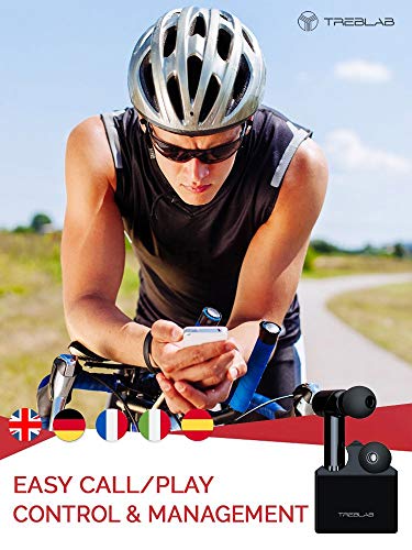 TREBLAB X2 - Revolutionary Bluetooth Earbuds with Beryllium Speakers, True 3D Sound Quality. Phone Calls Microphone (Certified Refurbished)