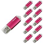 mosDART 10pack 8GB Metal USB2.0 Flash Drive Thumb Drive Jump Drive Memory Stick,Red