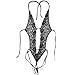 Sexy Lingerie Halter Lace Baby Doll Bodysuit for Women Black