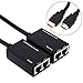 Yosoo Network Extender Cables, 30M RJ45 CAT5e/CAT6 LAN Ethernet Balun Extender Adapter Repeater, HDMI Male-to-Male, Up to 1080P, 100ft, Black
