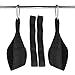GYMTOP 1Pair Ab Straps Gym Hanging Fitness Sling Abdominal Straps with Quick Locks for Pull Up Fitness (Black) (Black)