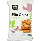365 by Whole Foods Market Garlic &amp; Herb Pita Chip, 7.3 OZ