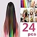 Beautymood Bundle 22 Inches Multi-Colors Party Highlights Colorful Clip In Synthetic Hair Extensions,1PCS Opcc Sticky Notes included (24pcs24 colors)