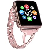 Lwsengme Apple Watch Band,Lwsengme Steel Wrist Band with Adjustable Buckle for Apple iWatch/New Apple iWatch Series 2/ Apple Watch Series 1/Nike+ (38mm-Rose Gold-02)