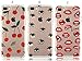 iPhone 8 Plus Case, iPhone 7 Plus Case, [3-Pack] CarterLily Eyes and Lips Design Pattern Soft Clear Flexible TPU Back Case for iPhone 7 Plus iPhone 8 Plus 5.5'' - Lips