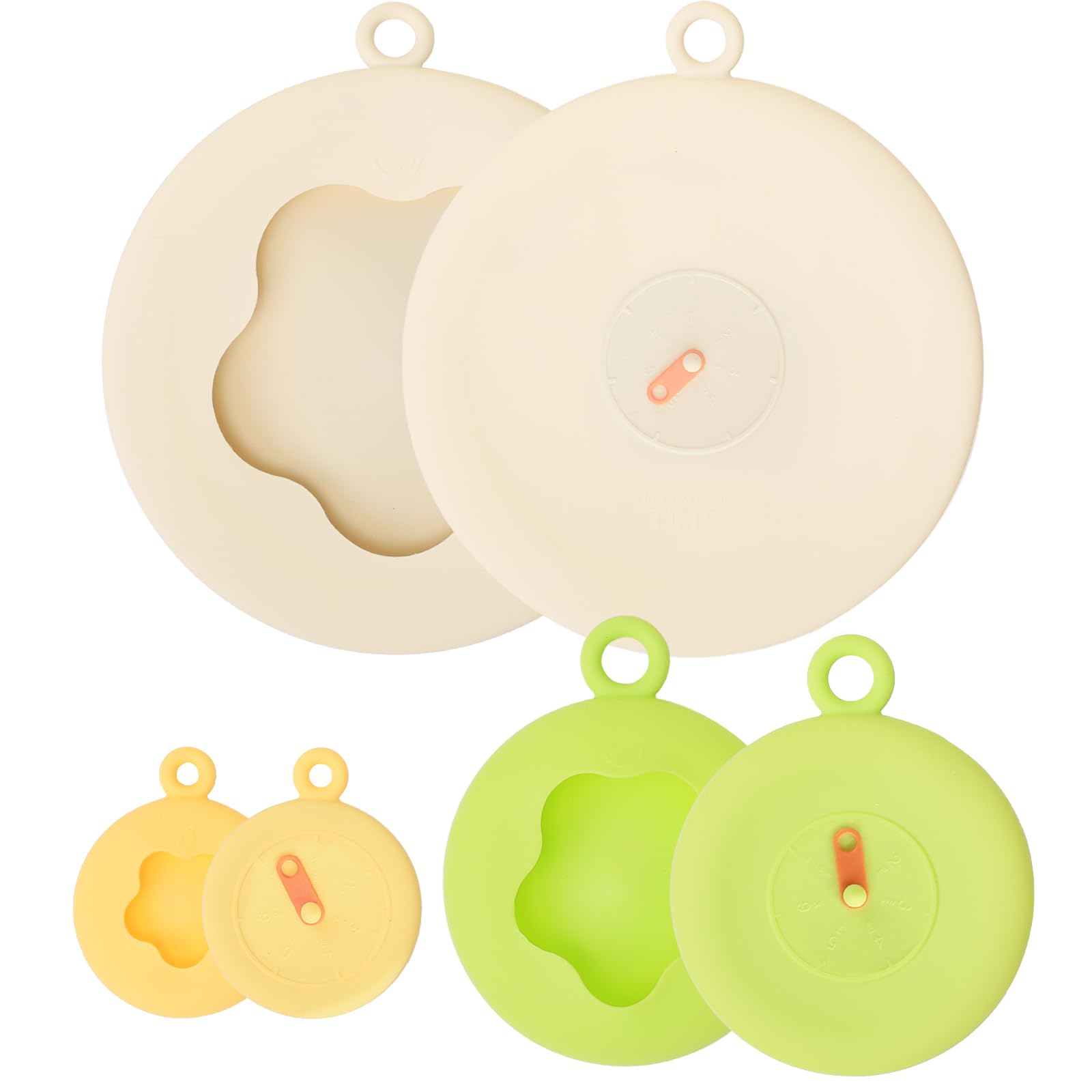 Photo 1 of *INCOMPLETE** Dacthuw Silicone Stretch Lids for Food Storage, Reusable Stretch and Seal Lids with Easy-open Pull Tab and Day Indicator, 6 Pcs Silicone Dustproof and Fresh-keeping Covers Set for Cups/Cans/Jars/Bowls