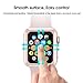 Apple Watch Tempered Glass 38mm Series 2-3D Metal Frame Full Coverage Screen Protector [Anti-Bubble] [Scratch Resistant] [Waterproof] for Apple Watch, Rose Gold