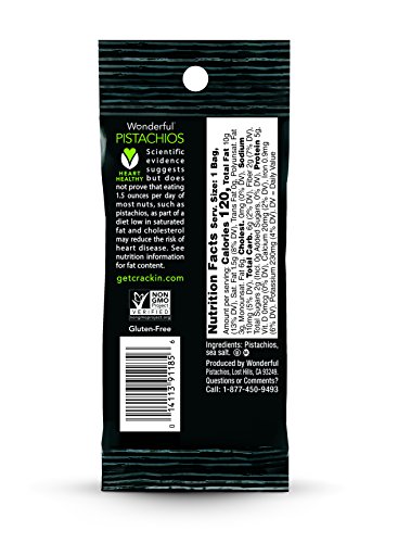 Wonderful Pistachios,Roasted (1.5 Oz, 24 Packs, 36 oz Total)