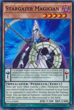 Yu-Gi-Oh! - Stargazer Magician (YS14-EN009) - Super Starter - Space-Time Showdown - 1st Edition - Super Rare