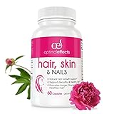 Hair Growth Formula for Longer, Stronger, Healthier Hair and Nails by Optimal Effects - Formulated with Biotin, Keratin, Niacin & More (60 Veggie Capsules)