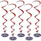 Beistle 57624 5-Pack Happy Retirement Whirls, 3-Feet 2-Inch
