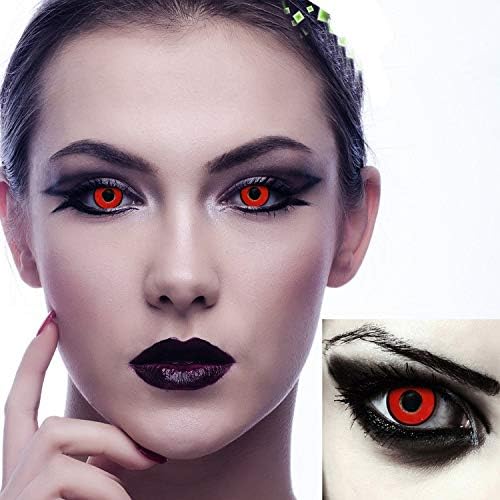 Nikkaa Multi-Crazy Colored Costume Contacts Lentilles Lenses Cosplay With a contact lens case (A Pair)