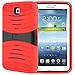 Samsung Galaxy Tab 3 7.0 Case CellJoy® [ShockWave] Extreme Hybrid Armor Hard Cover With Kick Stand For Samsung Galaxy Tab 3 7" [CellJoy Retail Packaging] (Laser Red / Black)