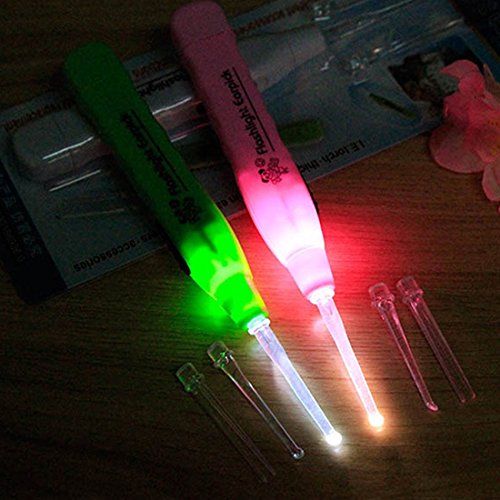 Baby Care Ear Syringe Spoon With Flashlight Cleaning Ears Light - Thumbnail 2