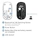 2.4GHz Wireless Bluetooth Mouse, Jelly Comb Dual Mode Slim Wireless Mouse with 2400 DPI for PC, Laptop, Mac, Android, Windows - Black and Gold