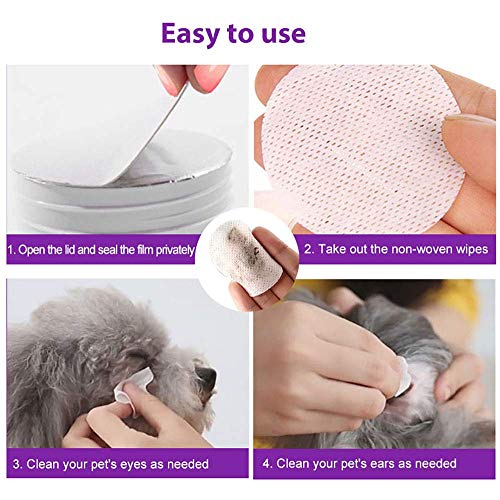 150 Pads Pet Eye Wipes,Eye Tear Stain Remover Wipes for Cats & Dogs,Eye