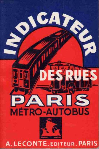 Guide De Indicateur Des Rues Paris Metro-autobus