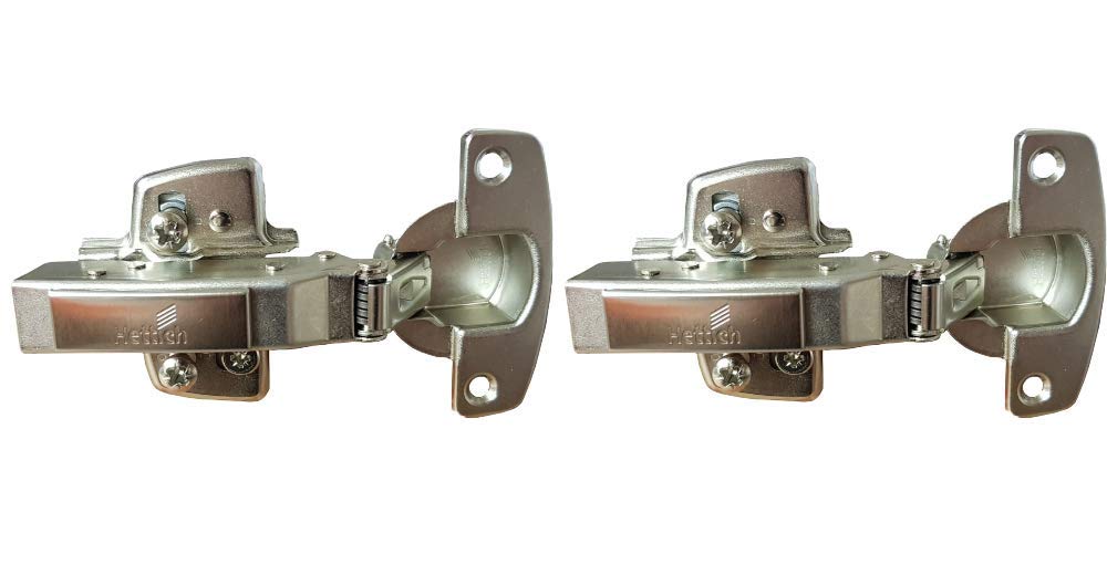Hettich, Sensys 8631i TH52, Nickel Plated, 95 Degree Thick Door Hinge, Full Overlay, Integrated Soft Closing, Silent System, Kitchen Cabinet, Cupboard, Wardrobe, Silver, 2 pieces