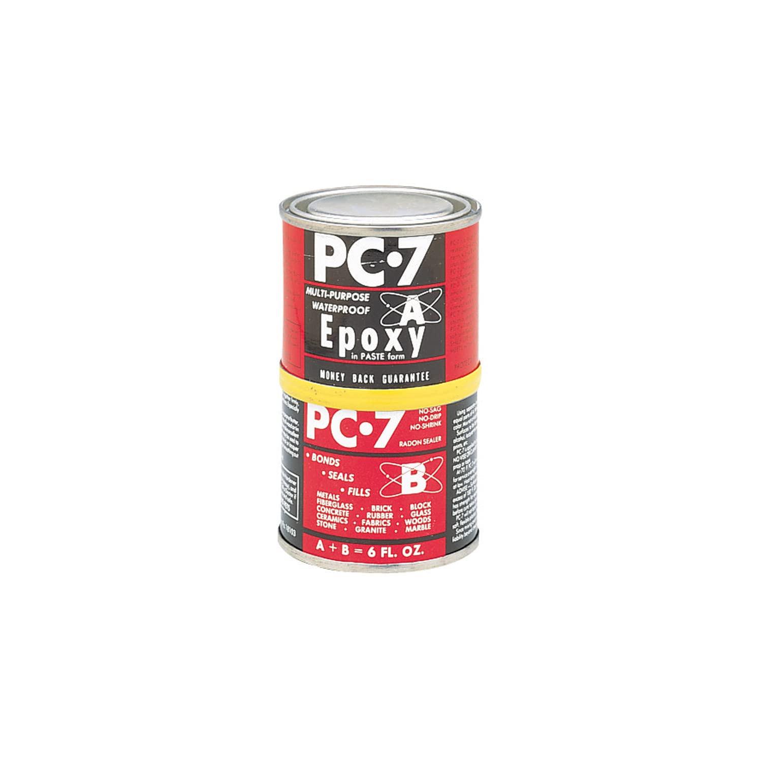 PC Products PC-7 Epoxy Adhesive Paste, Two-Part Heavy Duty, 1/2lb in Two Cans, Charcoal Gray 87770: Industrial & Scientific