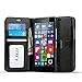 Lumia 640 XL Case, J&D [Stand View] Microsoft Lumia 640 XL Wallet Case [Slim Fit] [Stand Feature] Premium Protective Case Wallet Leather Case for Lumia 640 XL (Black) - [NOT Compatible With Lumia 640]