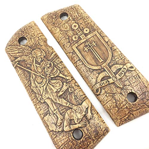 1911 Grips Full Size Government - Quis Ut Deus, design and personal wood grips by Gun Grips Customs