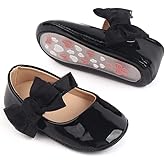 HsdsBebe Infant Baby Girls Mary Jane Flats Bow Non-Slip Soft Sole Princess Toddler First Walkers Sneaker Wedding Dress Shoes