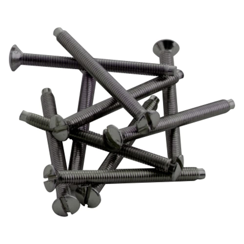 Pack of 10 x British General NFS38/10BN M3.5 x 38mm Rasied Countersunk Switch & Socket Screws - Black Nickel