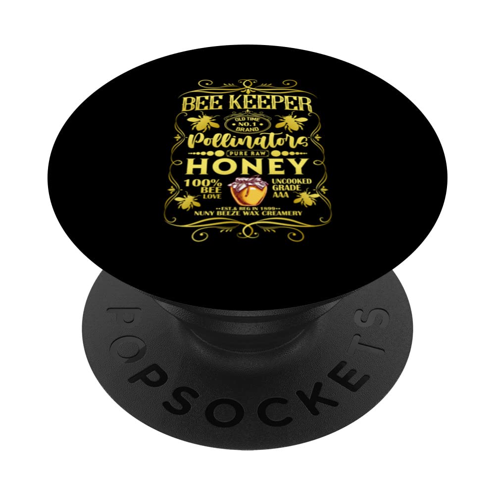 Bee Keeper Pollinator Pure Raw Honey 100% Bee Love Bee PopSockets Swappable PopGrip