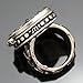 Q&Q Fashion Vintage Silver Tribal Celtic Trinity Knot Star Carved Locket Band Finger Ring