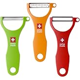 Swiss Peeler Vegetable & Potato Peelers for Kitchen, Original Swiss Made Ergonomic Kitchen Peelers for Effortless Prep - Pack