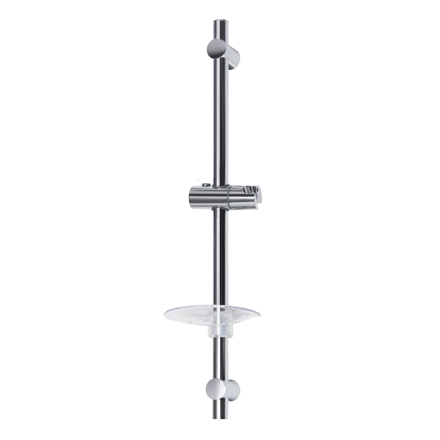 Beerwell Shower Slider Riser Rail, Riser Includes Shower Head Holder Bar and Shower Pole for Shower Head, Durable Chrome Finish