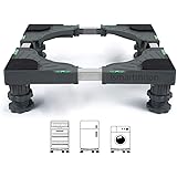 Universal Mobile Base Fridge Stand with 4 Strong Feet Multi-Functional Adjustable Base for Adjustable Dryer, Washing Machine 