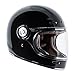 TORC T10523 Retro Fiberglass Full-Face-Helmet-Style Motorcycle Helmet (Gloss Black, Medium), 1 Pack
