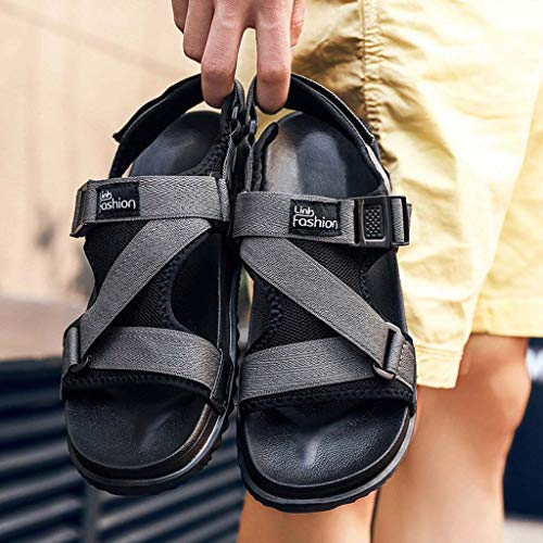 Forthery Men Sports Sandals Athletic Outdoor Fisherman Hiking Walking Flip Flops Beach Shoes(Grey,US 8.5 / CN 42) 2020 - Thumbnail 4