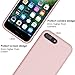 Compatible with iPhone 8 Plus Case/iPhone 7 Plus Case, JASBON Liquid Silicone Case with Free Screen Protector Gel Rubber Shockproof Cover Full Protective Case for iPhone 8 Plus/iPhone 7 Plus-Pink Sand