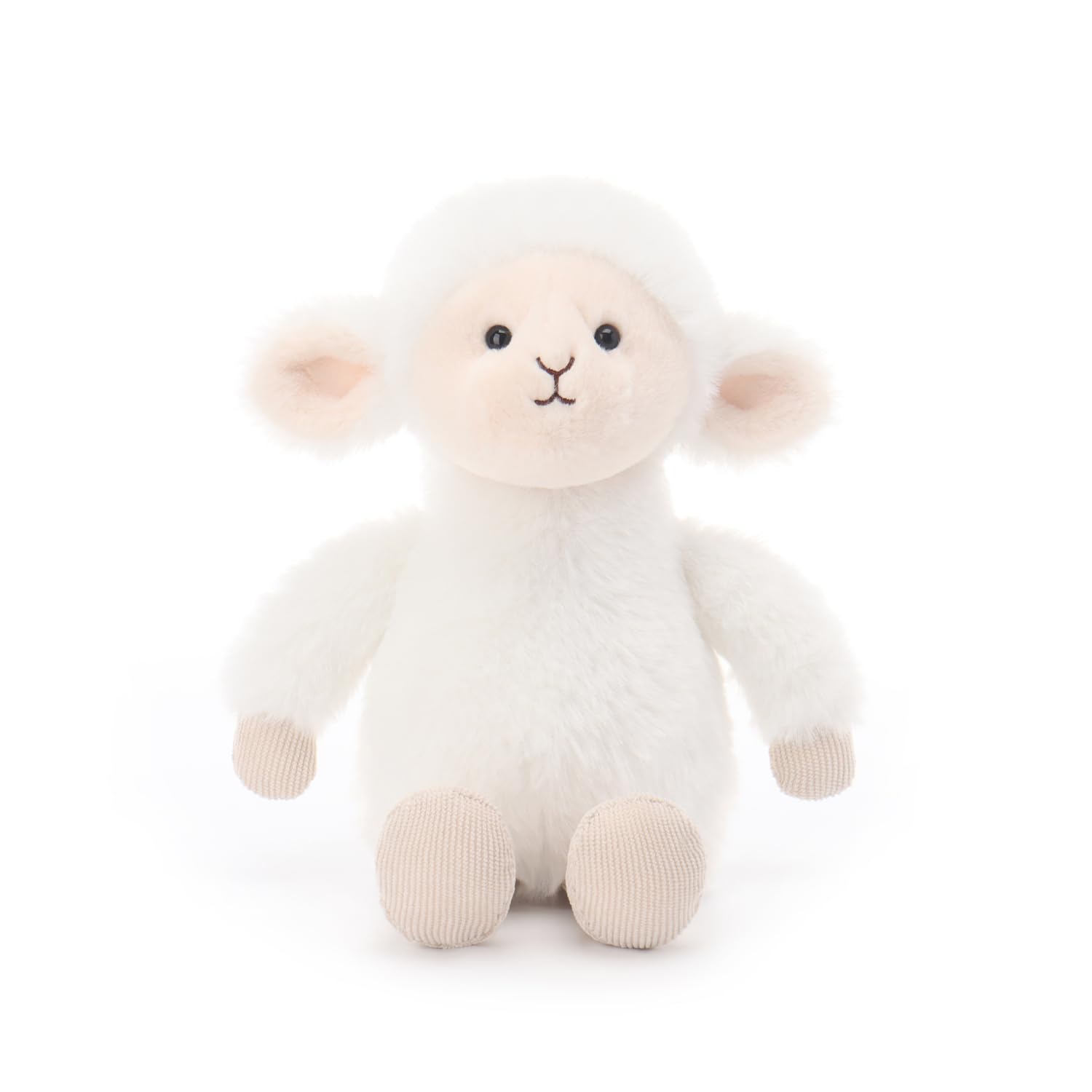 Apricot Lamb Diligent Lamb Sheep Plushies Stuffed Animals for Baby Girl and Boy, Soft Cute Plush Toys for Kids, 7.5 Inches