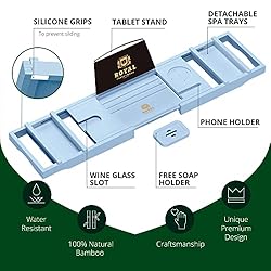 ROYAL CRAFT WOOD Luxury Bathtub Caddy Tray, 1 or 2