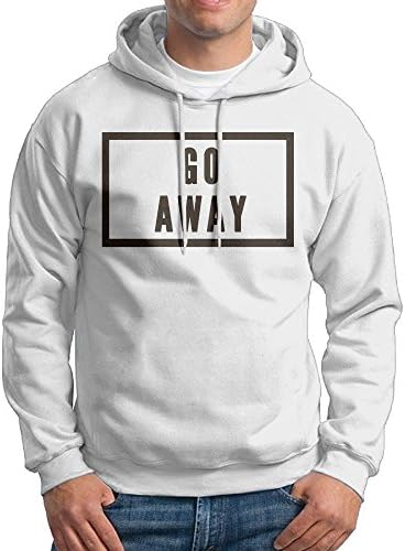 Men's Pullover Hooded Sweatshirt Go Away Words Design Printed Design