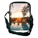 Pictures Print Design One Shoulder Small Satchel
